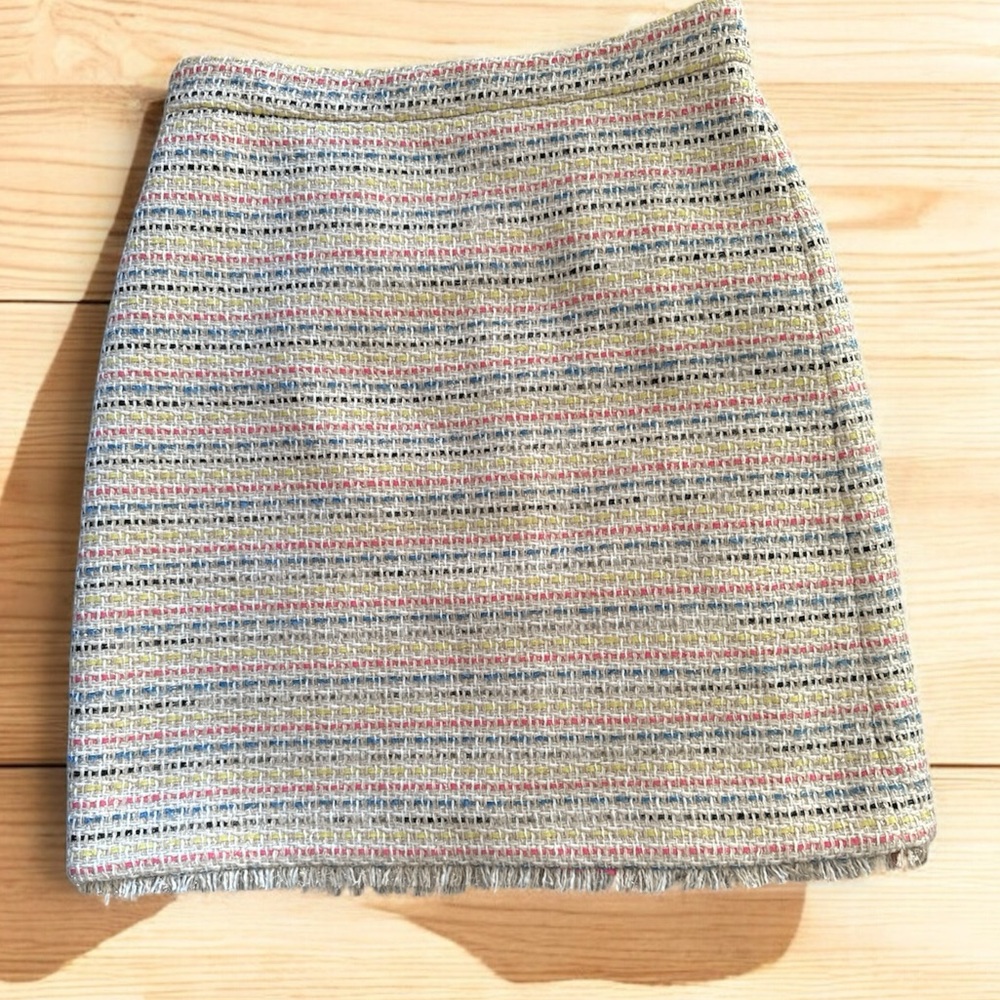 Ann Taylor Elegant Multicolor Tweed Skirt Size 2